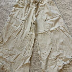 We The Free Cream Elastic Waist Pants